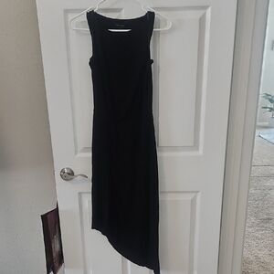 White House Black Market Asymmetrical Black Dress